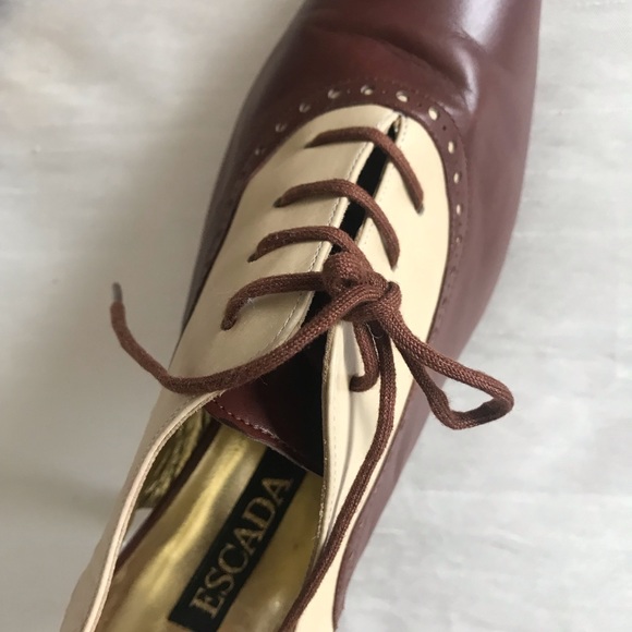 Escada Vintage Oxford Heels sz 8.5 - Picture 13 of 13